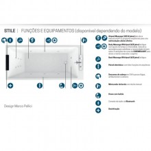 Banheira Novellini Para Imerso Stile Individual 170/180cm 